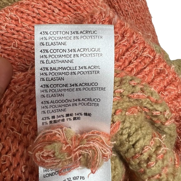 Anthropologie Pilcro Rugby Tunic Sweater Pink Combo Size M - Picture 6 of 8